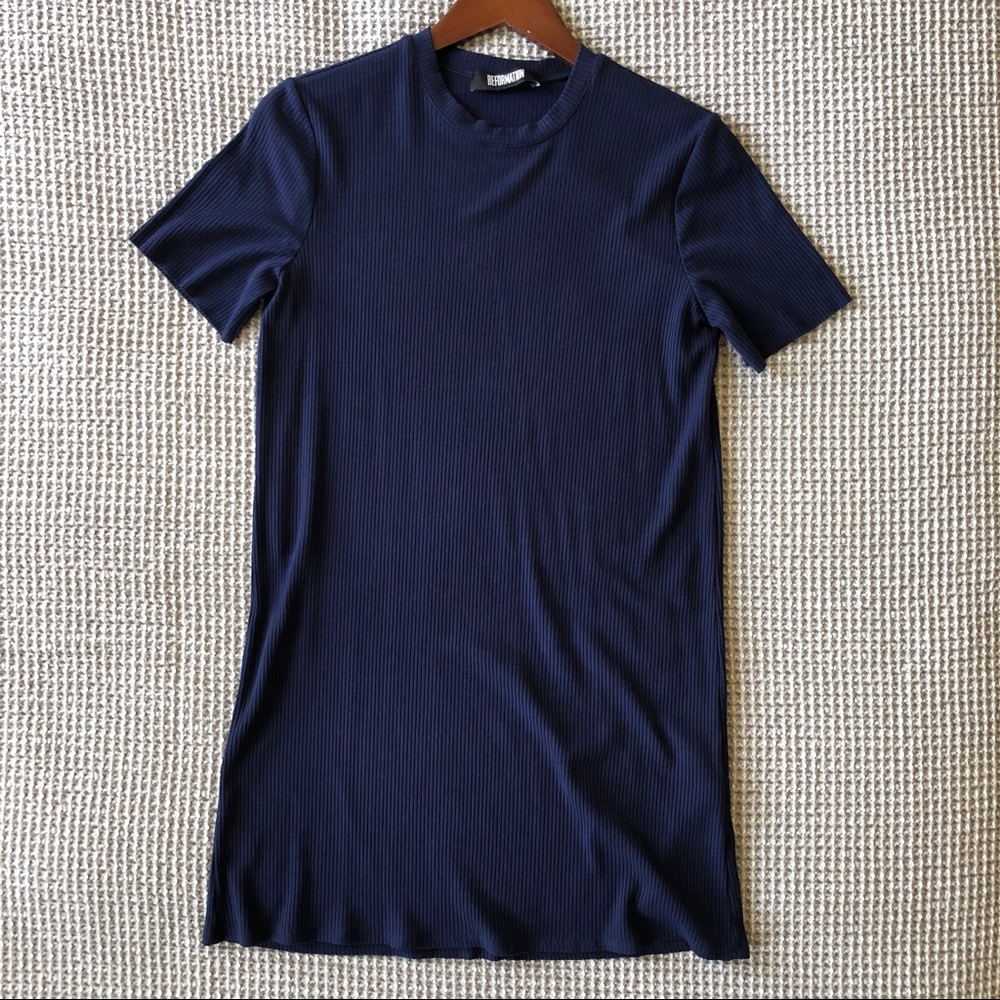 Reformation Size S Dame Dress in Navy